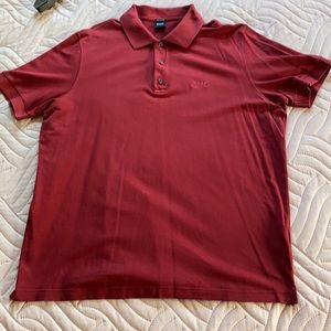 Hugo Boss Men’s Maroon red dress up shirt
